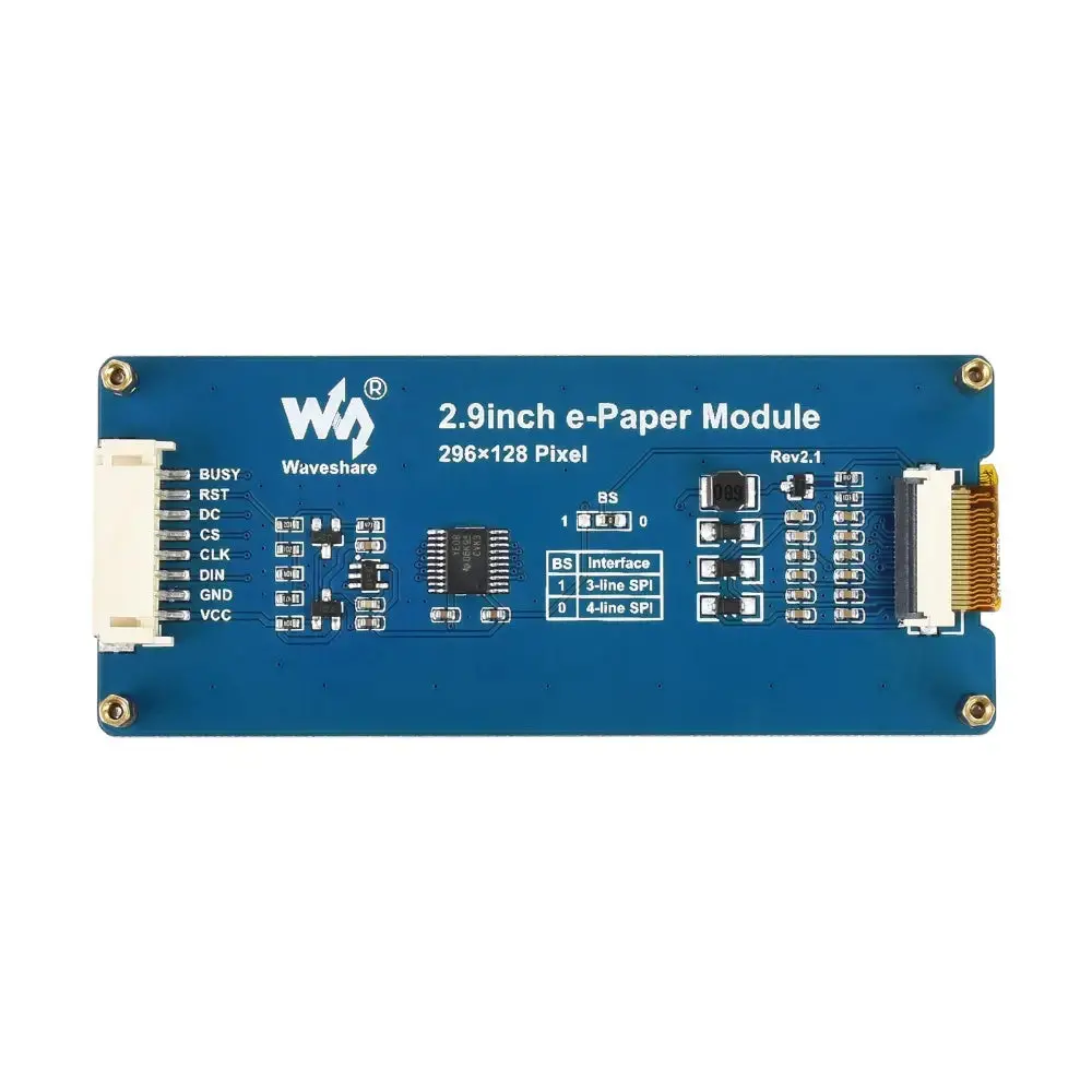 Waveshare 2.9" E-Paper E-Ink Display Module (B), 296×128, Red / Black / White, Spi 1