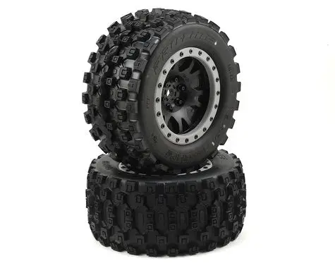 Pro-Line X-Maxx Badlands Mx43 Pro-Loc Pre-Mounted All Terrain Tires (Pro1013113) 1