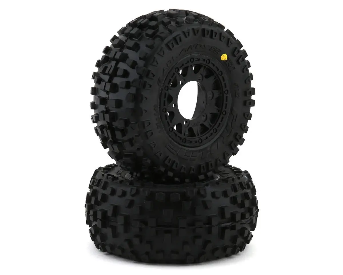 Pro-Line Badlands Sc 2.2/3.0 Tires W/Raid Wheels (Black) (2) (M2) W/12Mm Removable Hex   (Pro118210) 1