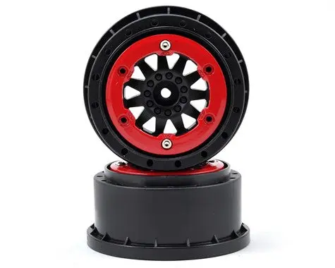 Pro-Line F-11 Bead-Loc Short Course Wheels (Black/Red) (2)  W/12Mm Hex (Slash Rear) (Pro274603) 1
