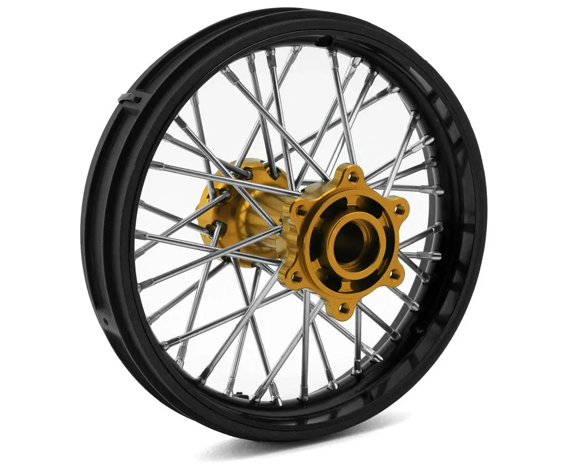 Pro-Line Promoto-Mx Pro-Spec Aluminum V2 Bead Pre-Assembled Rear Wheel (Black/Gold)   (Pro283700t3) 1