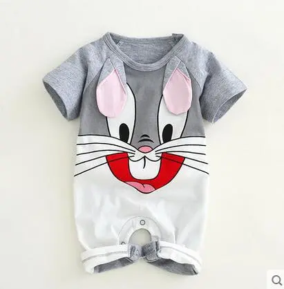Lovely Cartoon Printed Newborn Baby Romper 1