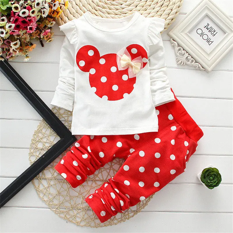 Cute Bow Style New Spring Baby Girls Clothing Set 1