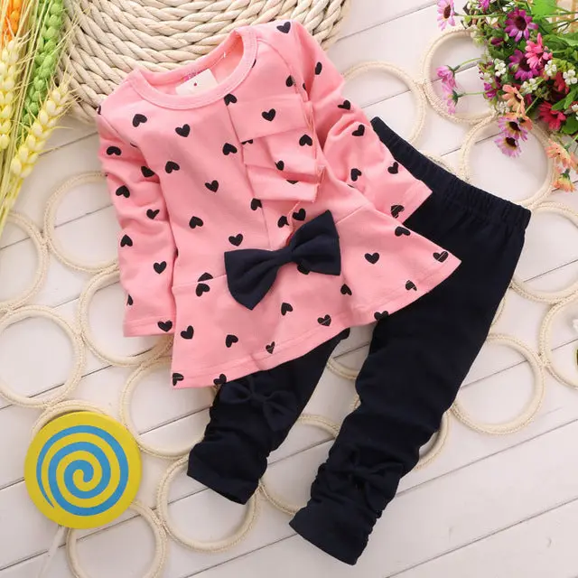 Spring & Autumn Cute Baby Girls Clothes Set 1