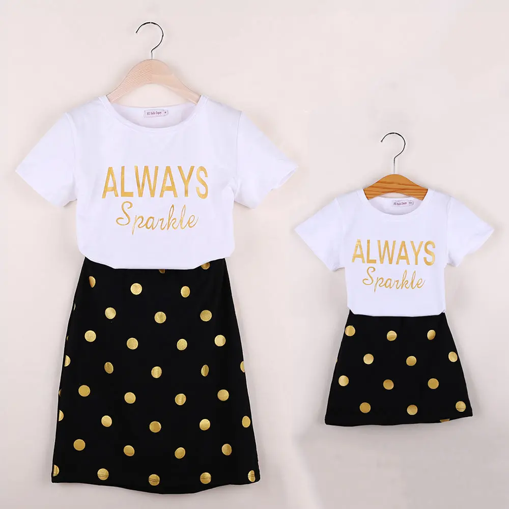 Lovely Mother Daughter Matching Clothing Set 1