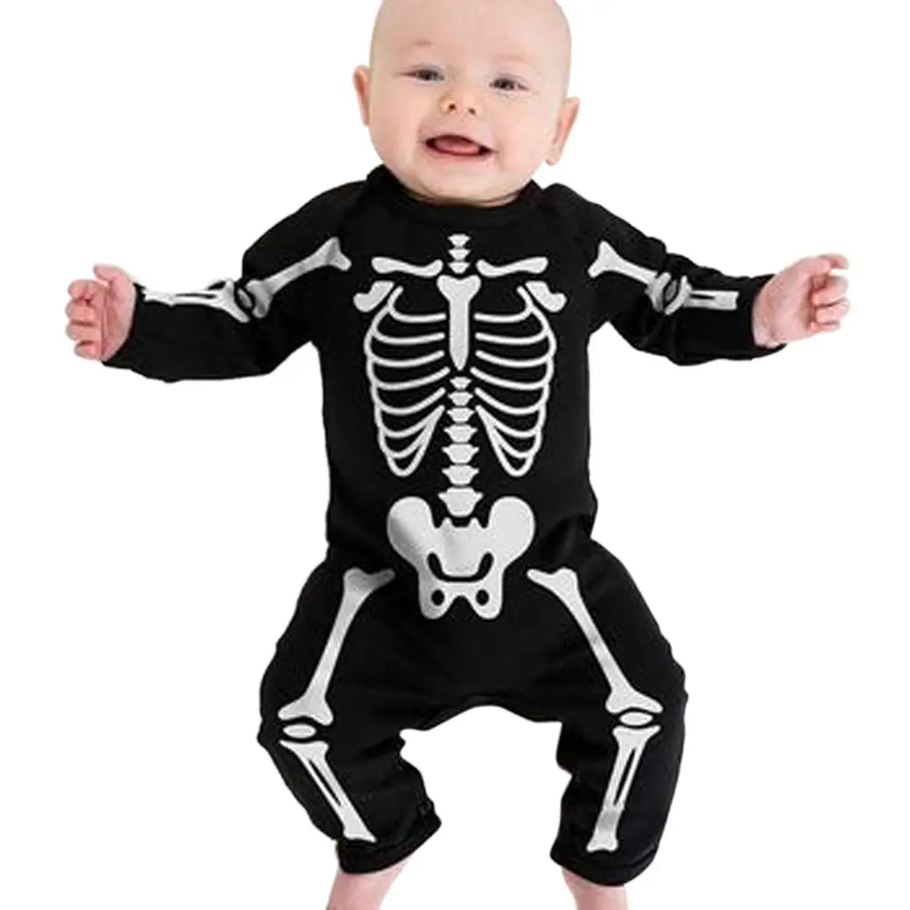 Long Sleeve Skeleton Glow Romper 1
