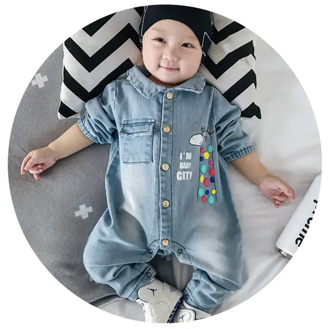 Adorable Denim Cowboy Romper for Babies