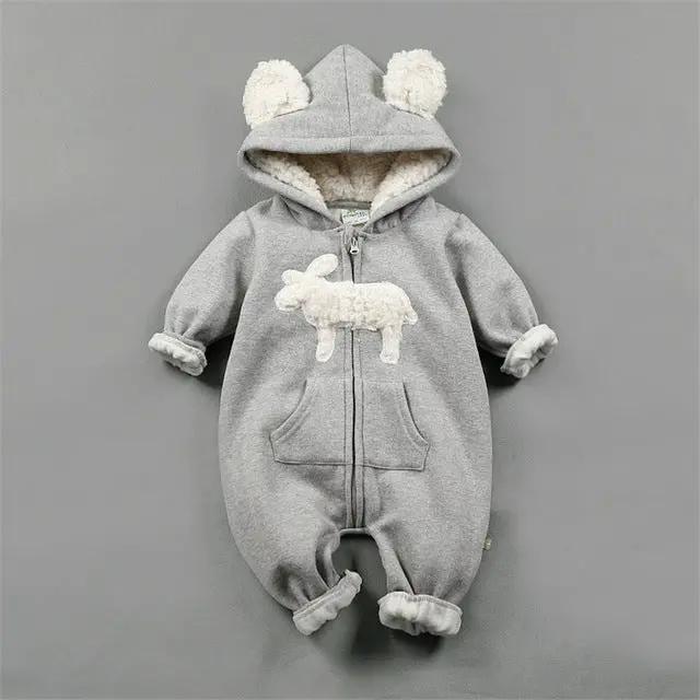 Autumn Winter Kids Warm Soft Romper 1