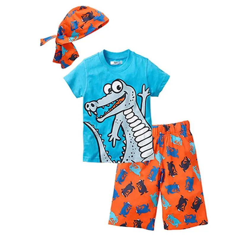 Beach Style Cartoon Casual Kids Sport Suit 1