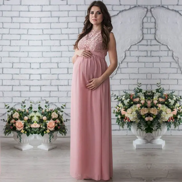 Elegant Vestidos Lace Pregnancy Clothes 1