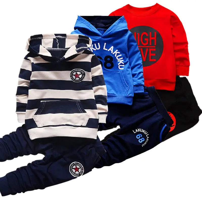 Long Sleeve Striped Kids Hoodies 1