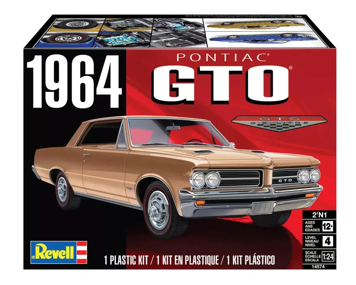 1/24 2-N-1 1964 Pontiac Gto Plastic Model Kit   (Rmx14574) 1