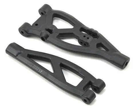 Rpm Arrma Kraton/Outcast Front Upper & Lower Suspension Arm Set (Black) (Black)  (Rpm81482) 1