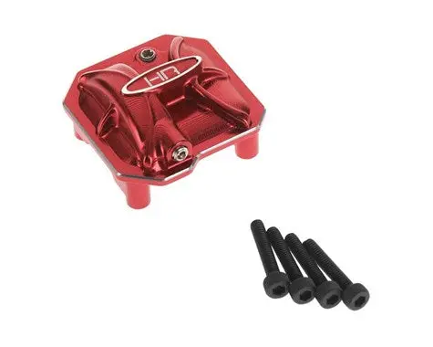 Hot Racing Axial Scx10 Ii Aluminum Ar44 Axle Diff Cover (Red)  (Scxt12c02) 1