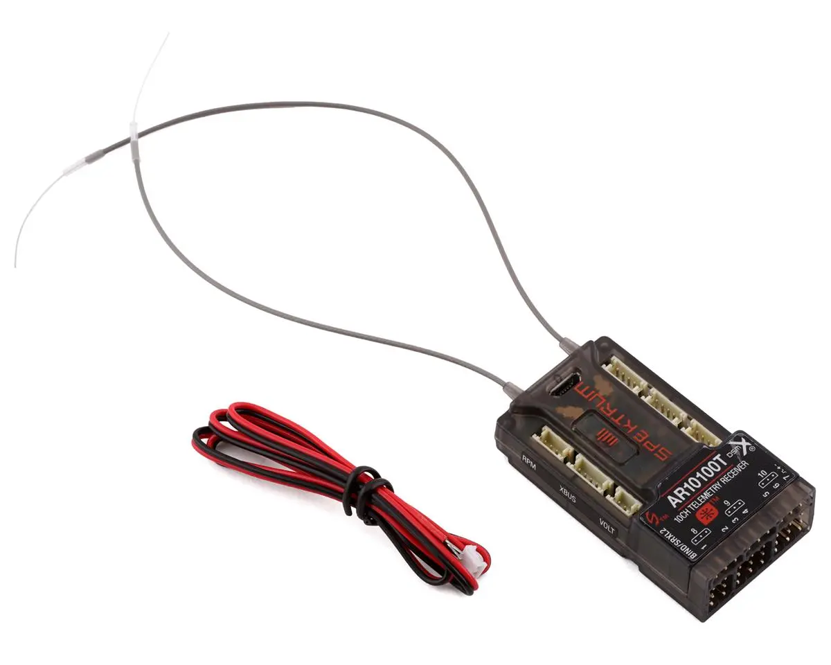 Spektrum Rc Ar10100t 10-Channel Dsmx Telemetry Receiver  (Spmar10100t) 1