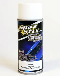Spaz Stix Fire Red Fluorescent Aerosol Paint 3.5Oz   (Szx02309) 1
