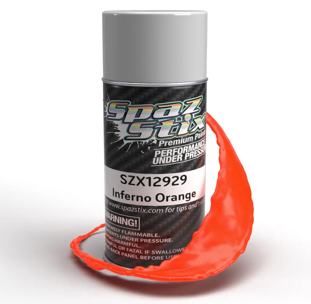 Spaz Stix  Inferno Orange Aerosol Paint, 3.5Oz Can (Szx12929) 1
