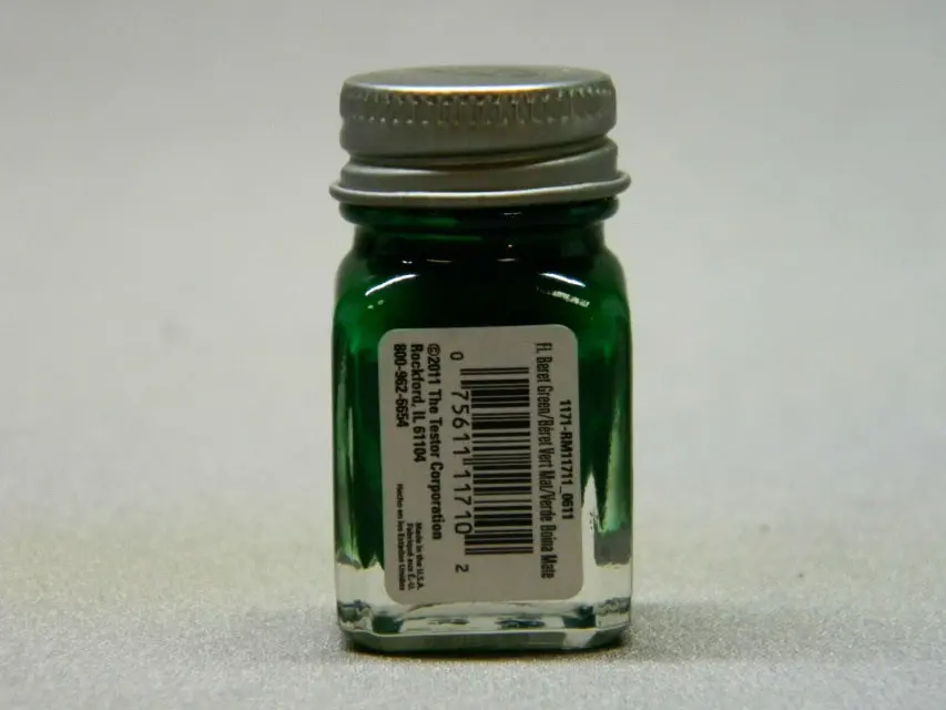 Testors Enamel 1/4 Oz Flat Beret Green (Tes1171t) 1