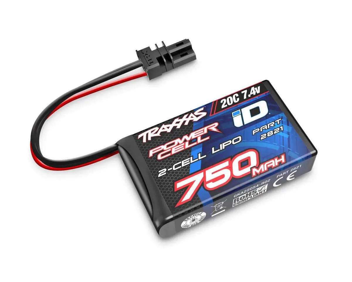 Traxxas 750Mah 7.4V 2-Cell 20C Lipo Battery  (Tra2821) 1