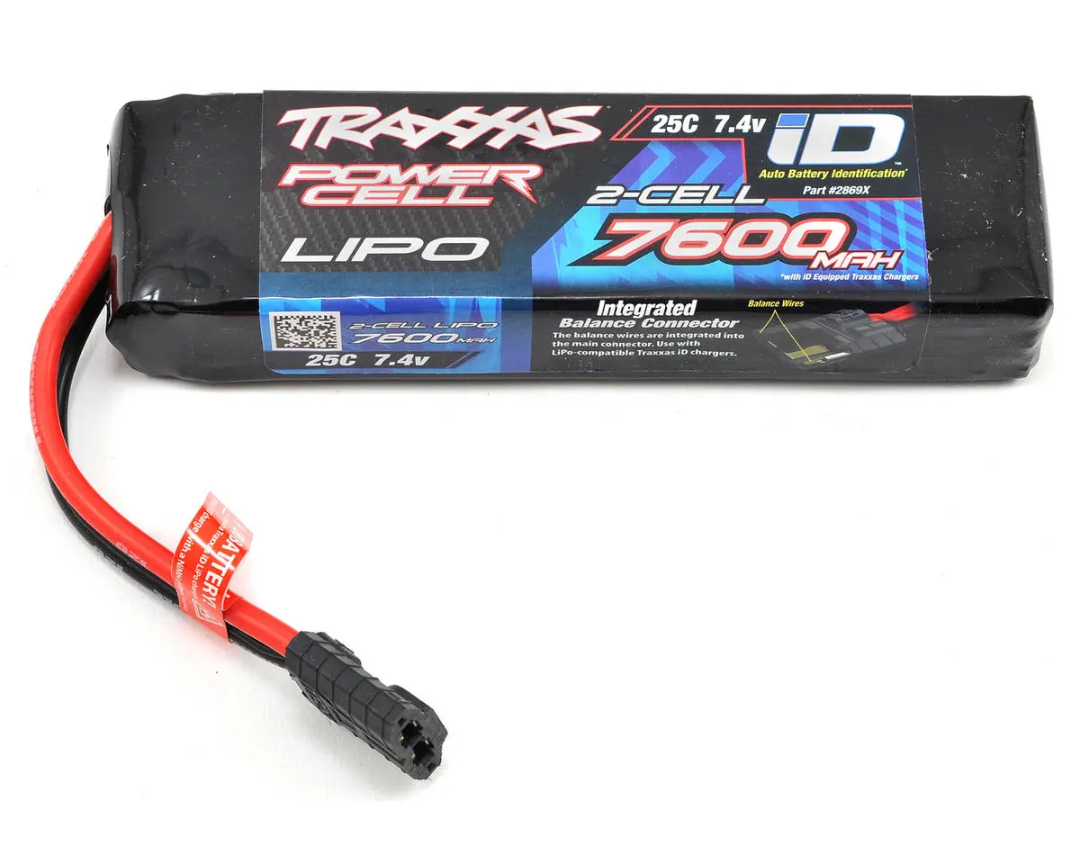 Traxxas 2S "Power Cell" 25C Lipo Battery W/Id Traxxas Connector (7.4V/7600Mah)    (Tra2869x) 1