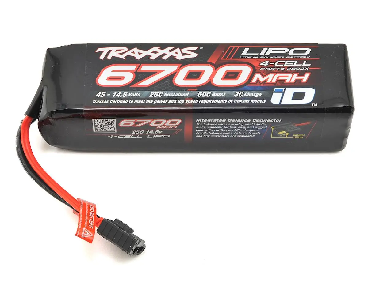 Traxxas 4S "Power Cell" 25C Lipo Battery W/Id Traxxas Connector (14.8V/6700Mah)   (Tra2890x) 1