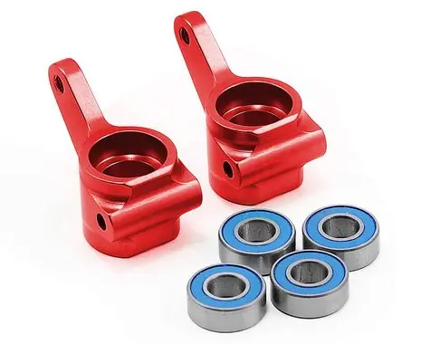 Traxxas Aluminum Steering Block Red For The Rustler/Stampede/Bandit (2) (Tra3636x) 1