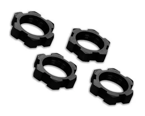 Traxxas 17Mm Splined/Serrated Wheel Nuts, Black (4)   (Tra7758a) 1