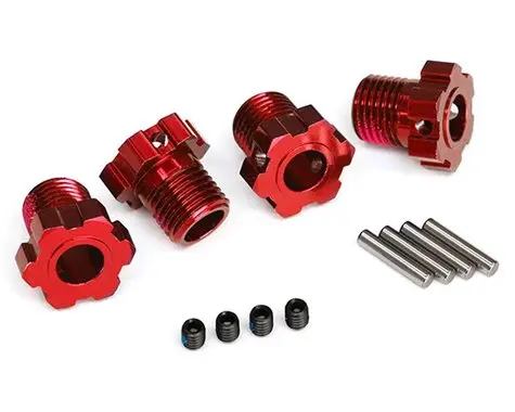 Traxxas 17Mm Splined Wheel Hub Hex (Red) (4)  (Tra8654r) 1