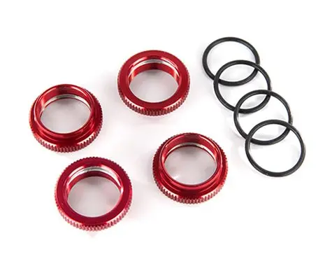 Traxxas Gt-Maxx Aluminum Spring Retainer (Red) (4) (Tra8968r) 1