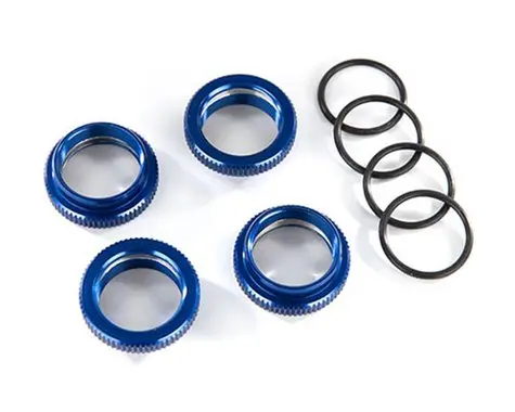 Traxxas Gt-Maxx Aluminum Spring Retainer (Blue) (4) (Tra8968x) 1