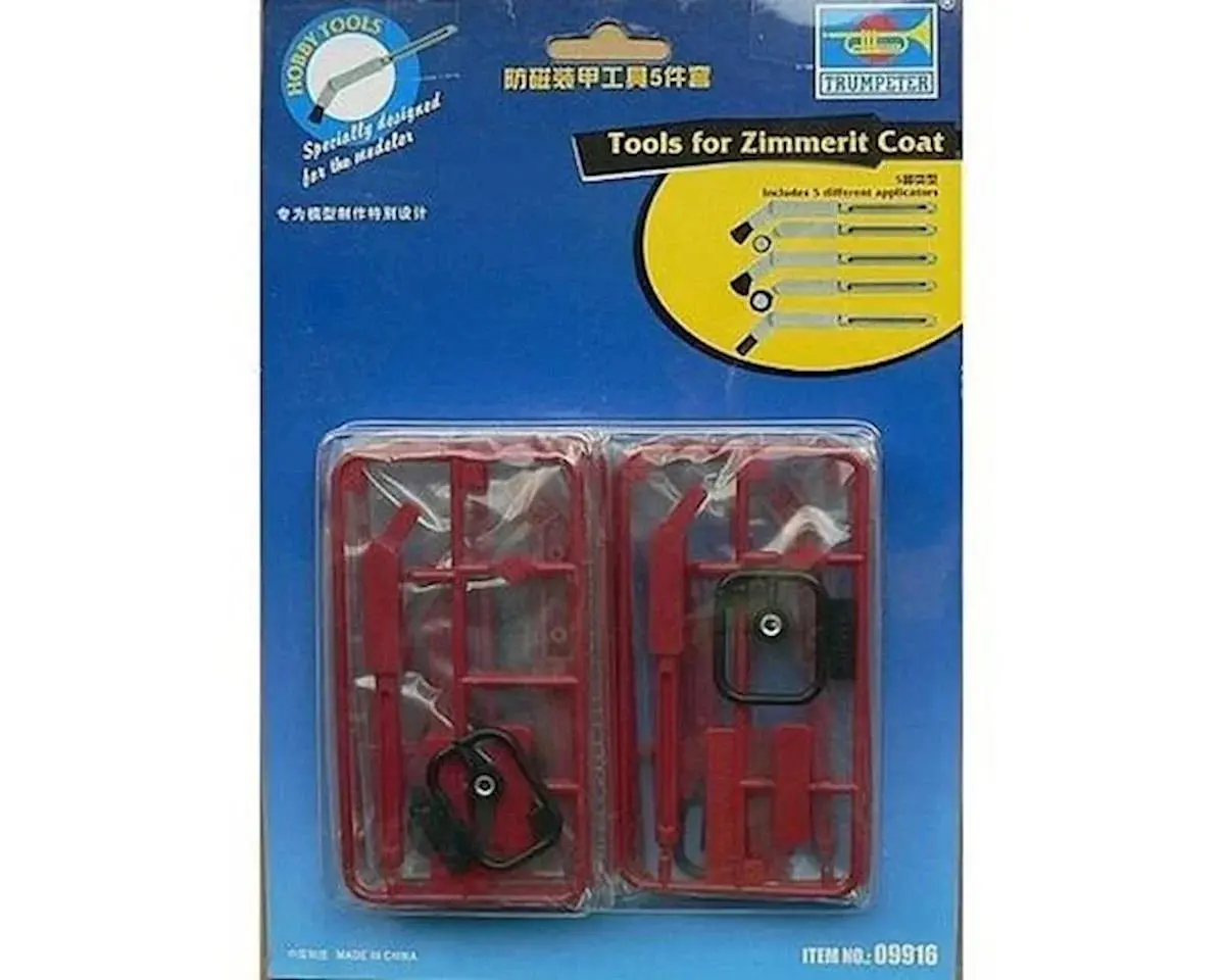 Trumpeter Scale Models Zimmerit Application Tool Set (5 Diff. Types)    (Tsm-9916) 1