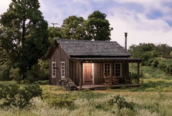 Woodland Scenics  Built-&-Ready  Rustic Cabin  (Woobr5869) 1