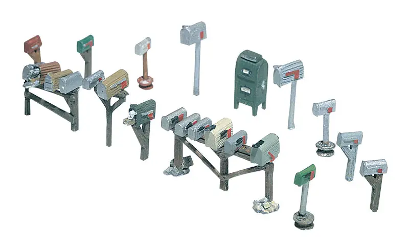 Woodland Scenics Assorted Mailboxes Ho Scale Kit  (Wood206) 1