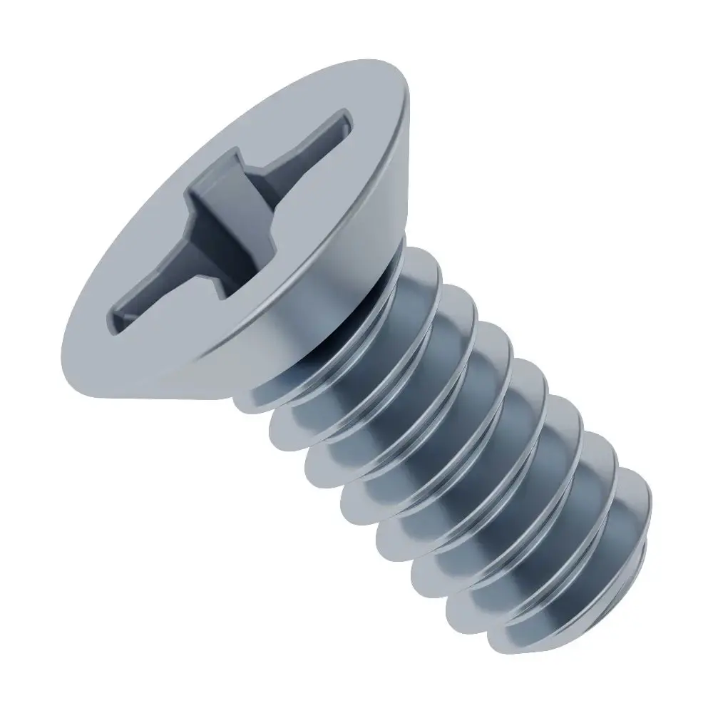 Servocity 6-32 Zinc-Plated Flat Head Screw (0.3125" Length) - 6 Pack 1