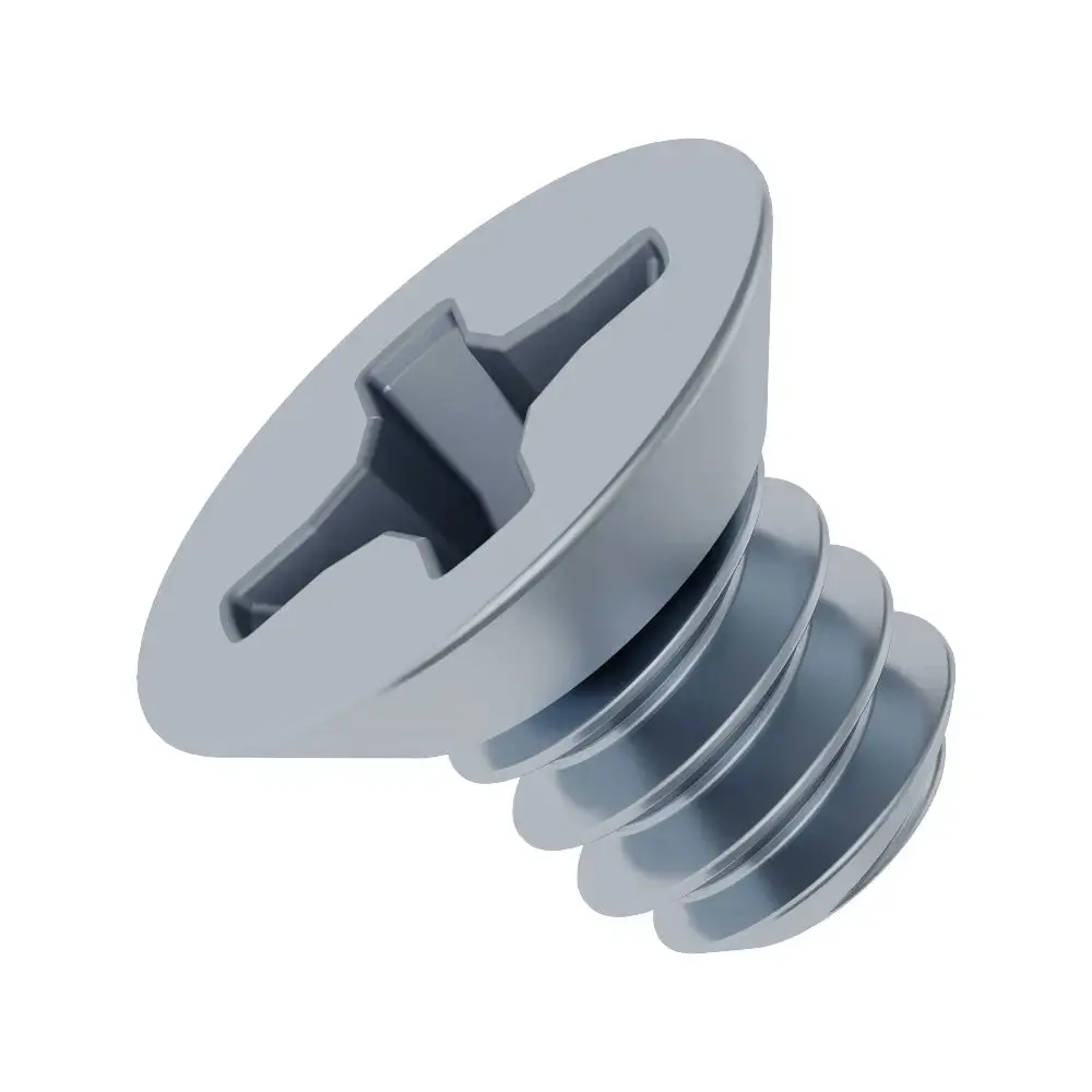 Servocity 6-32 Zinc-Plated Flat Head Screw (0.1875" Length) - 6 Pack 1