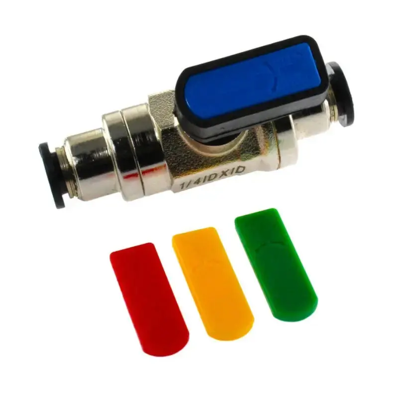 Andymark Ball Valve 1/4In. Tube Fitting W/ Colored Handle 1