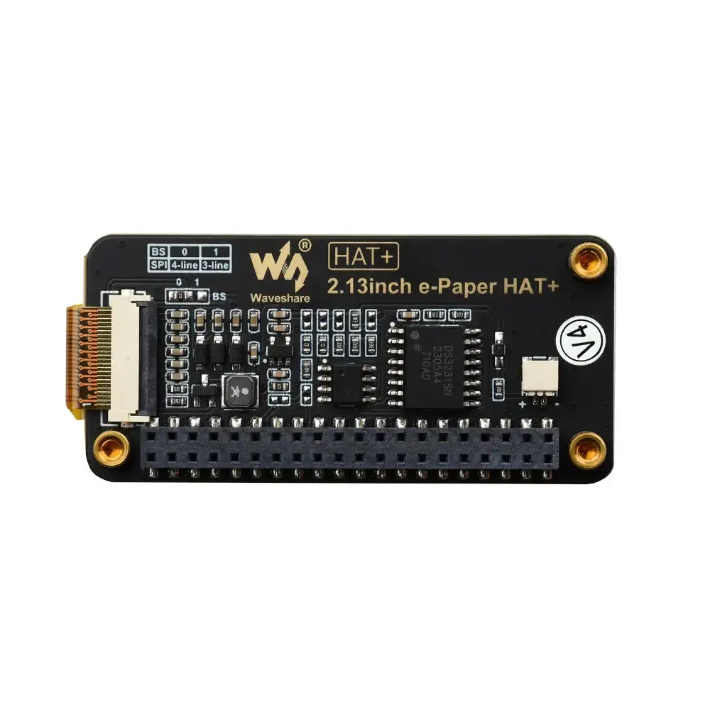 Waveshare 2.13" E-Paper Hat+ For Raspberry Pi, E-Ink Display, 250X122, Spi Interface, Hat+ Standard 1