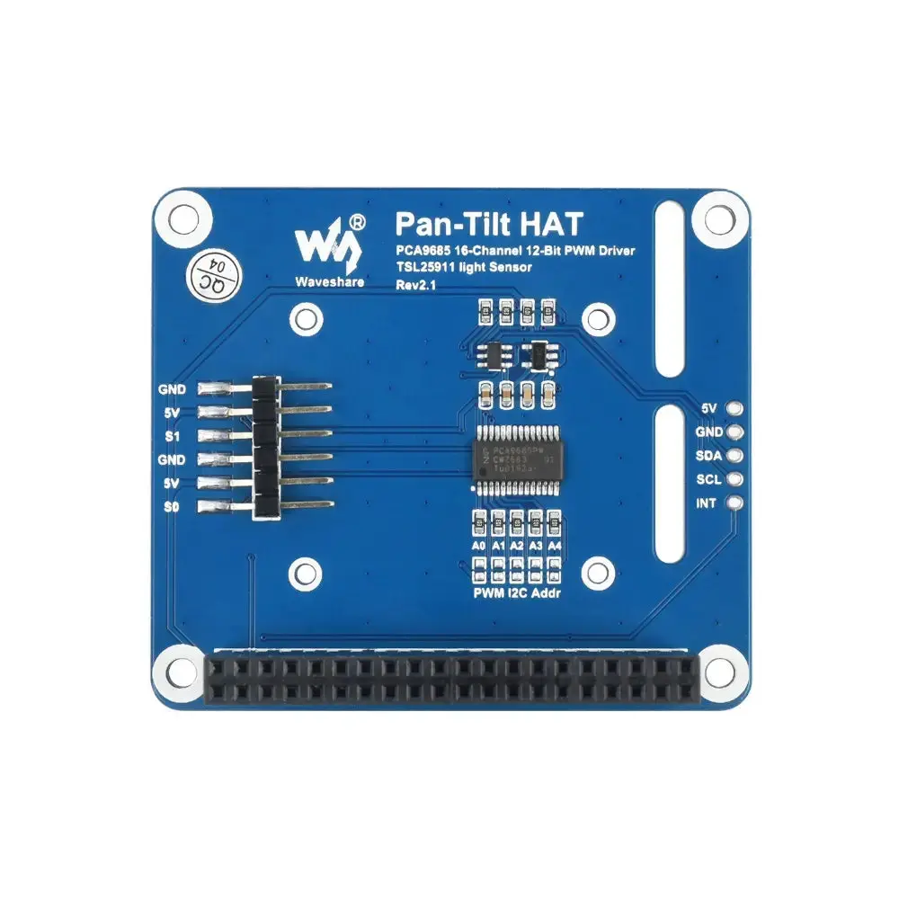 Waveshare 2-Dof Pan-Tilt Hat For Raspberry Pi 1