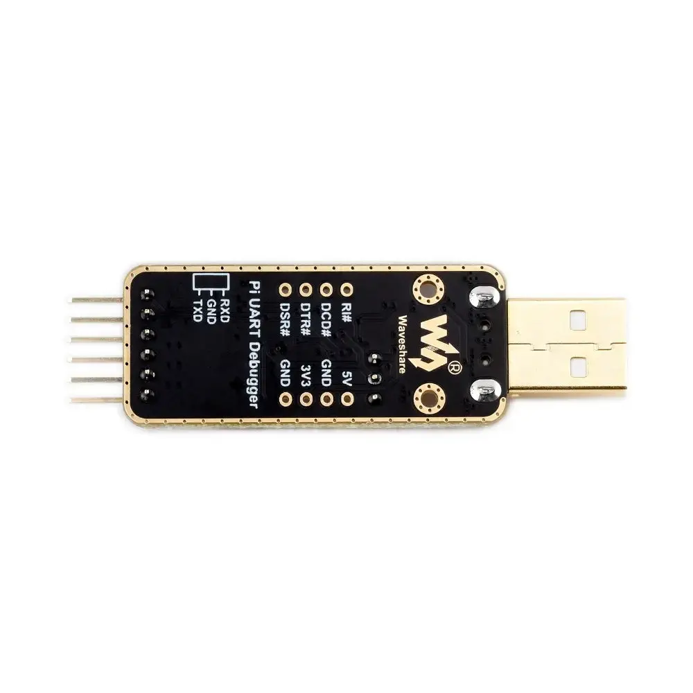 Waveshare Usb To Uart Debugger Module For Raspberry Pi 5, Type-A Port, Onboard Uart Connector 1