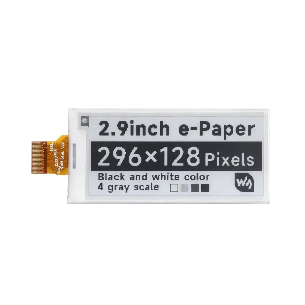 Waveshare 296X128, 2.9" E-Ink Raw Display Panel 1