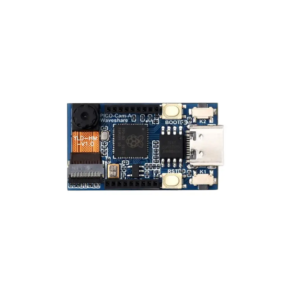 Waveshare Rp2040 Microcontroller Camera Development Board, Onboard Hm01b0 Grayscale Camera & 1.14" Ips Lcd Display 1