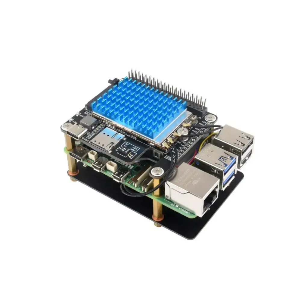 Waveshare Pcie To 5G/4G/3G Hat For Raspberry Pi 5, Compatible W/ 3042/3052 Packages Simcom/Quectel 5G (Rm520n-Gl) 1