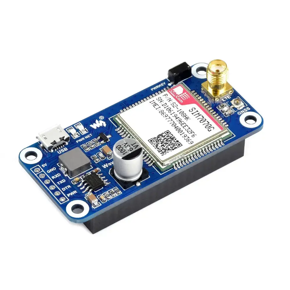Waveshare Sim7070g Nb-Iot / Cat-M / Gprs / Gnss Hat For Raspberry Pi (Global Band Support) 1